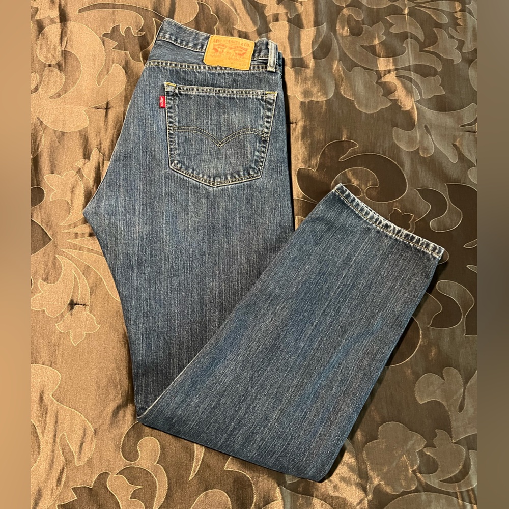 Levi's 505 Men's Dark Blue Straight Jeans 36x34